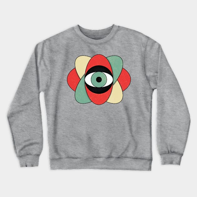 Molecular Orbital Eye Crewneck Sweatshirt by M. Pidgeon Design